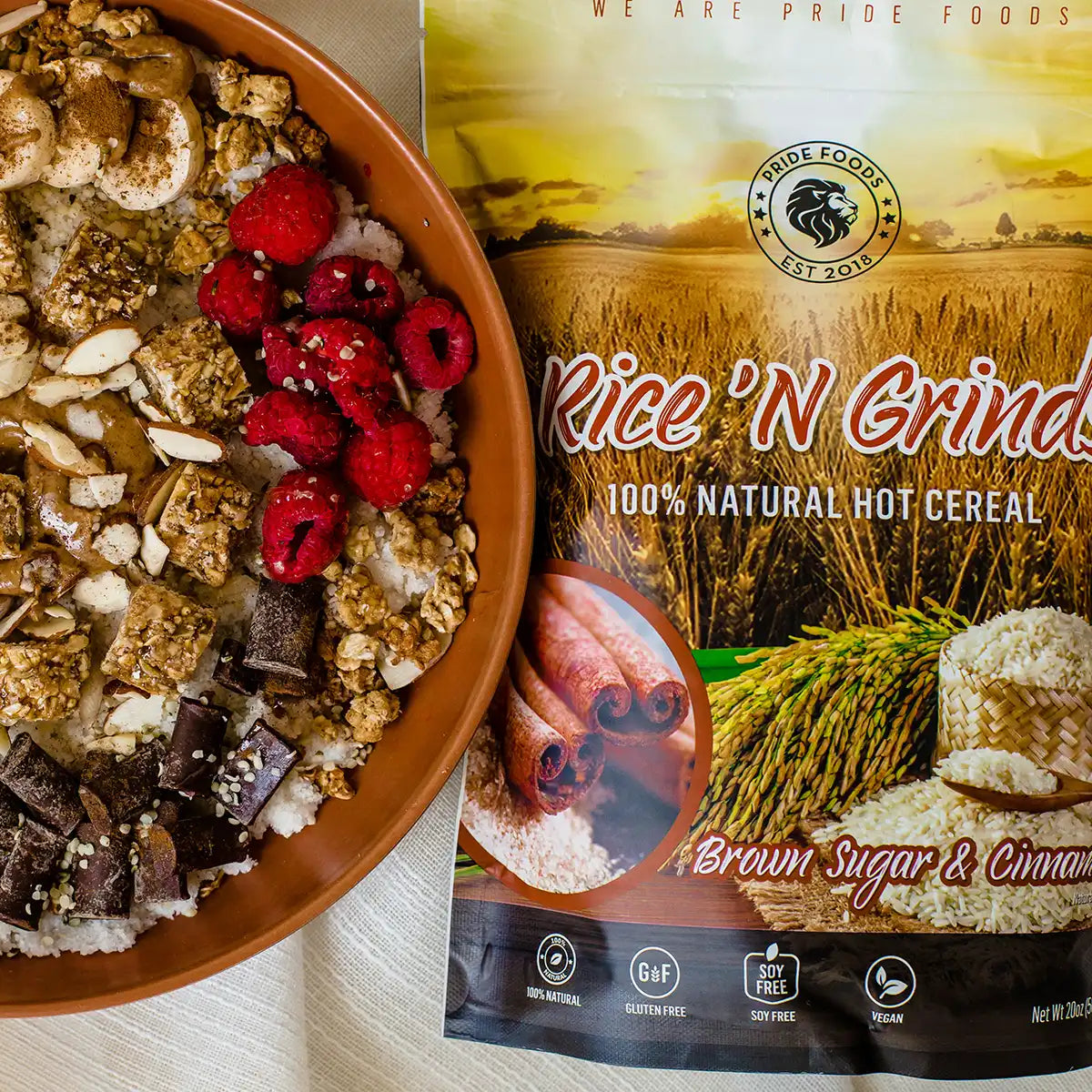 Rice 'N Grinds - Natural Hot Rice Cereal